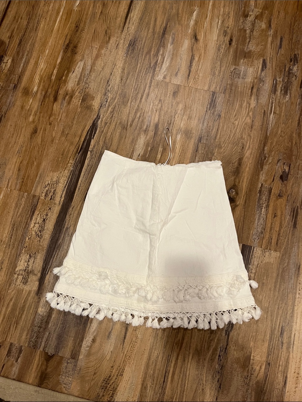 Showpo White Mini Skirt with Fringe Trim